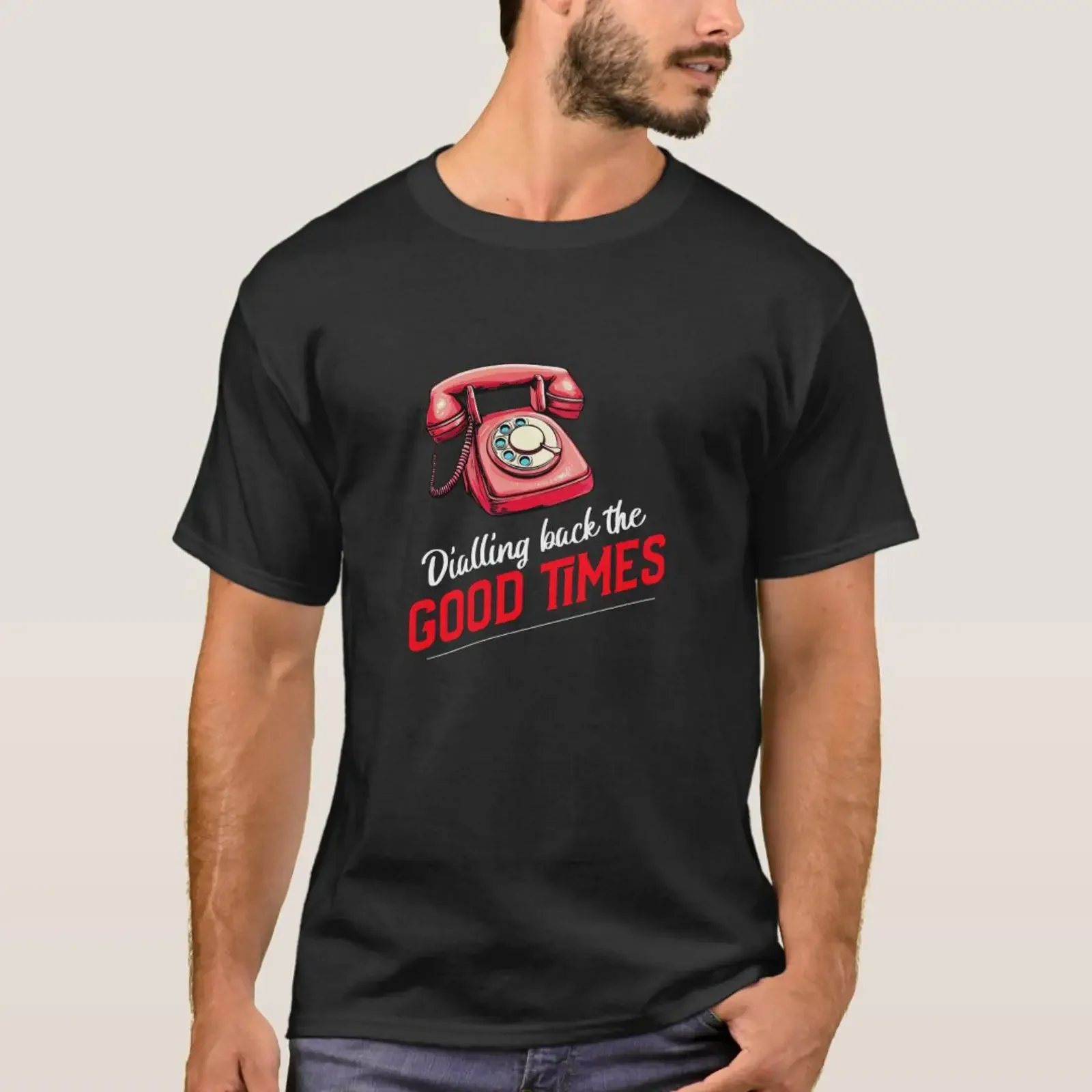 Dialing Back the Good Times T Shirt Retro Rotary vintage Washed streetwear Top For Everyday Wear Unisex graphic Comfortable