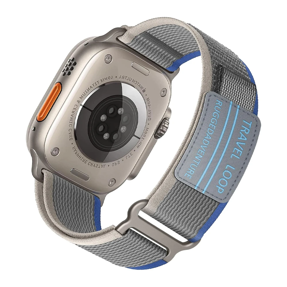 Pulseira Trail Loop de Nylon para Apple Watch Ultra 2/3 49mm Series 11/10/9/8/7/6/5/4/SE 46mm 45mm 44mm 42mm Pulseira Esportiva