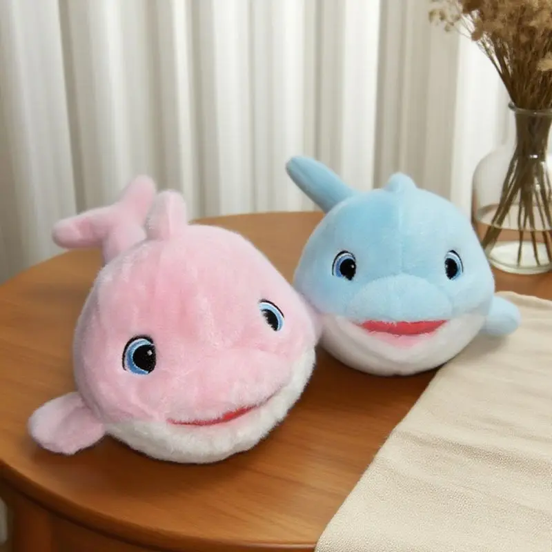 35 cm pluche dolfijn speelgoed schattig blauw roze dier gevuld pluche cartoon speelgoed voor jongens meisjes kerst verjaardagscadeaus