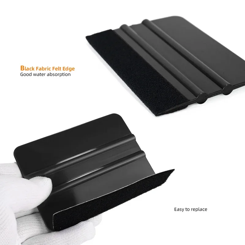 FOSHIO 10/20pcs Vinyl Car Wrap Felt Squeegee Non-Scratch Plastic Scrapper Window Tint Film Sticker Install Tool Water Remover
