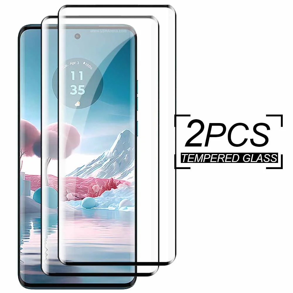 2Pcs Curved Tempered Glass Case For Motorola Edge 40 Neo 50 Ultra Screen Protector For Moto G85 Edge50 Fusion Pro Edge40 Neo 5G