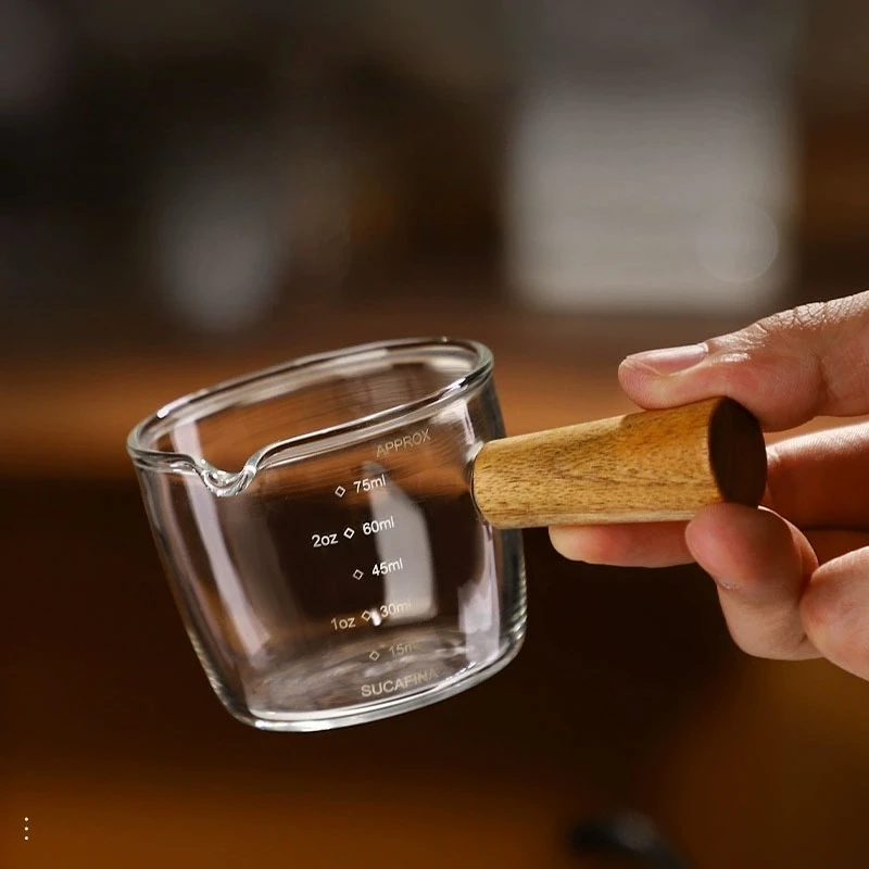 Home Italian-style Glass Small Milk Cup Espresso Mini Milk Tank Latte Cup Double-spout Small Milk Cup Coffee Shop Utensils 1pcs