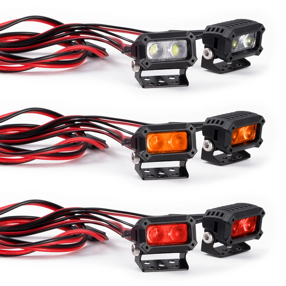 AXSPEED 12/18mm LED Lights Headlights Taillight Night Spotlight for Axial SCX10 TRX4 1/10 RC Crawler Car Upgrade Accessories