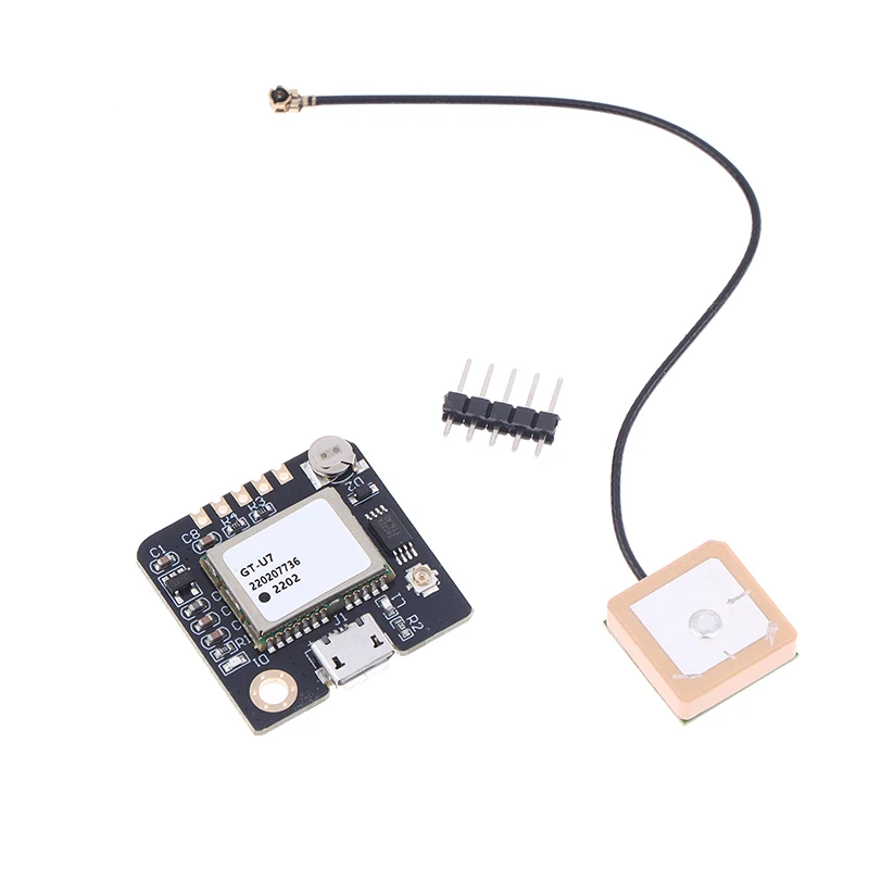 Module GPS GT-U7 Compatible avec le récepteur de positionnement par Satellite de Navigation NEO-6M, positionnement de haute précision pour véhicules, 1 pièce