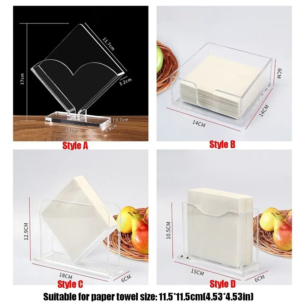 Napkin Organizer Transparent Napkin Holder Modern Acrylic Tissue Box Square Durable Tissue Paper Dispenser Case Bathroom - Image 5