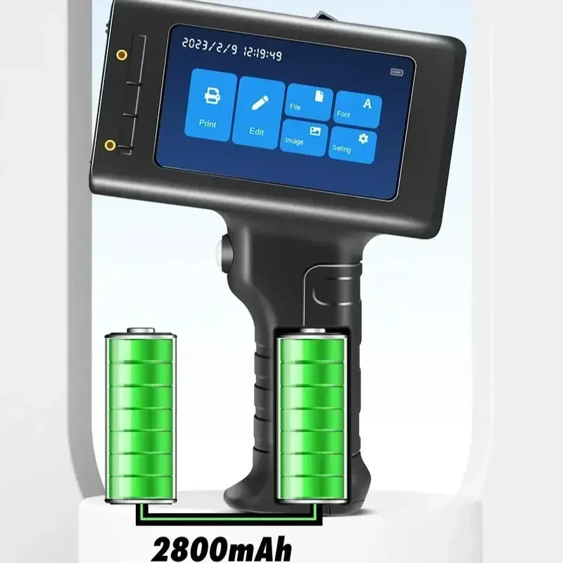 NY12.7mm Portable Handheld Inkjet Printer for Batch Number Barcode QR Code Logo Textile Hand Printer Label Coding Machine