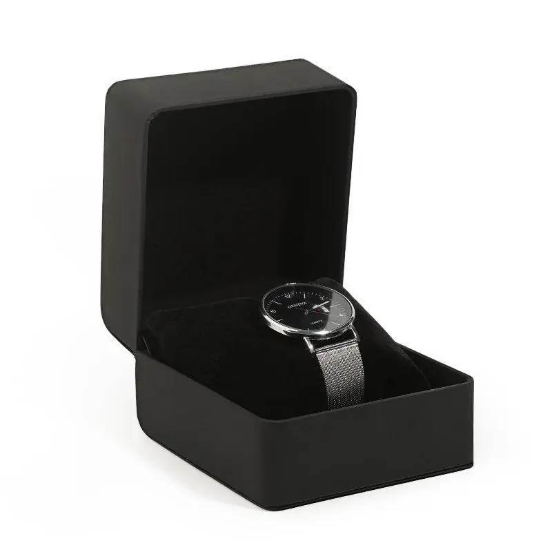 1/2/3Pcs Square PU Leather Watch Display Box with Soft Pillow Single Wristwatch Gift Case for Daily Storage Holiday Gifting