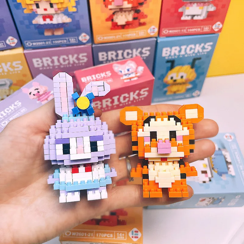 Hello Kitty Action Figure Building Blocks for Lego Melody Children Toys Kuromi Anime Peripherals 3D Puzzle Kawaii Kids Gifts