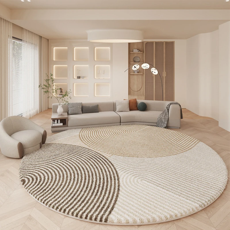 

Imitation Cashmere Round Carpet Living Room Bedroom Thicken Rug Sofa Coffee Table Study Anti-slip Swivel Chair Floor Mats