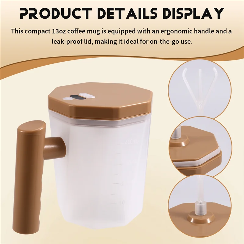 B83B-Digital Rechargeable Self-Stirring Coffee Mug For Automatic Mixing, Ideal For Office & Home