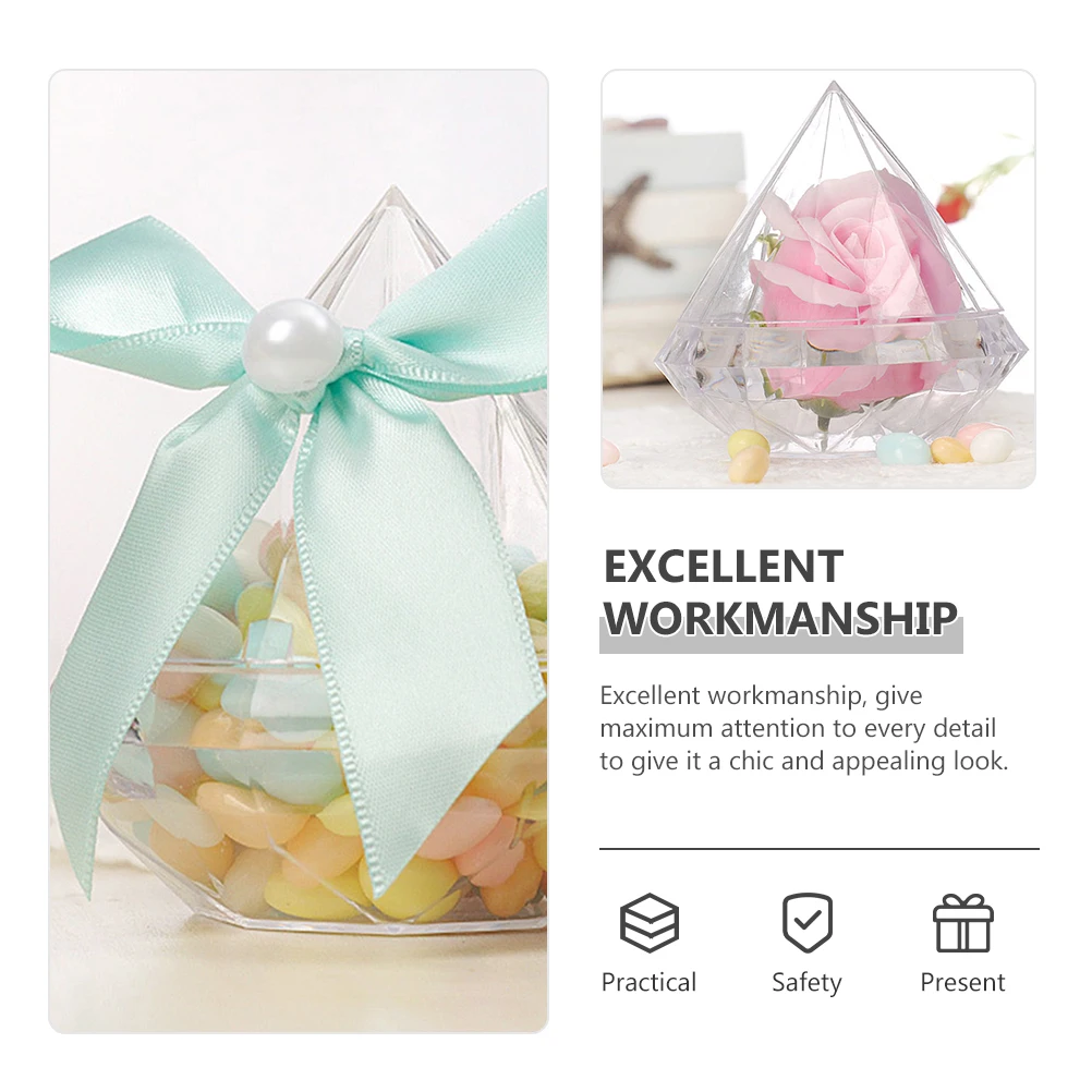 

12 Pcs Wedding Candy Containers Box Party Favor Boxes Souvenirs for Blue Plastic