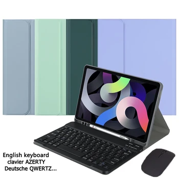 Clavier AZERTY 코크 아이패드 9 세대 케이스, Tastatur Deutsch QWERTZ, 아이패드 10, 2, 9, 8, 7 세대 에어 3 프로 10.5 