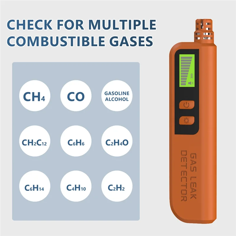 【A42U】Mini Detector de fugas de Gas portátil, Detector de Gas Natural, Detector de Gas Combustible con alarma Audible, prueba de rizador de Gas