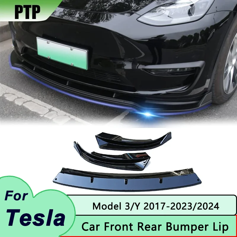 

Model Y 2024 Front Rear Bumper Lip for Tesla Model 3 Side Skirt Extensions Diffuser Compatible Chin Diffuser Body Kit Spoiler