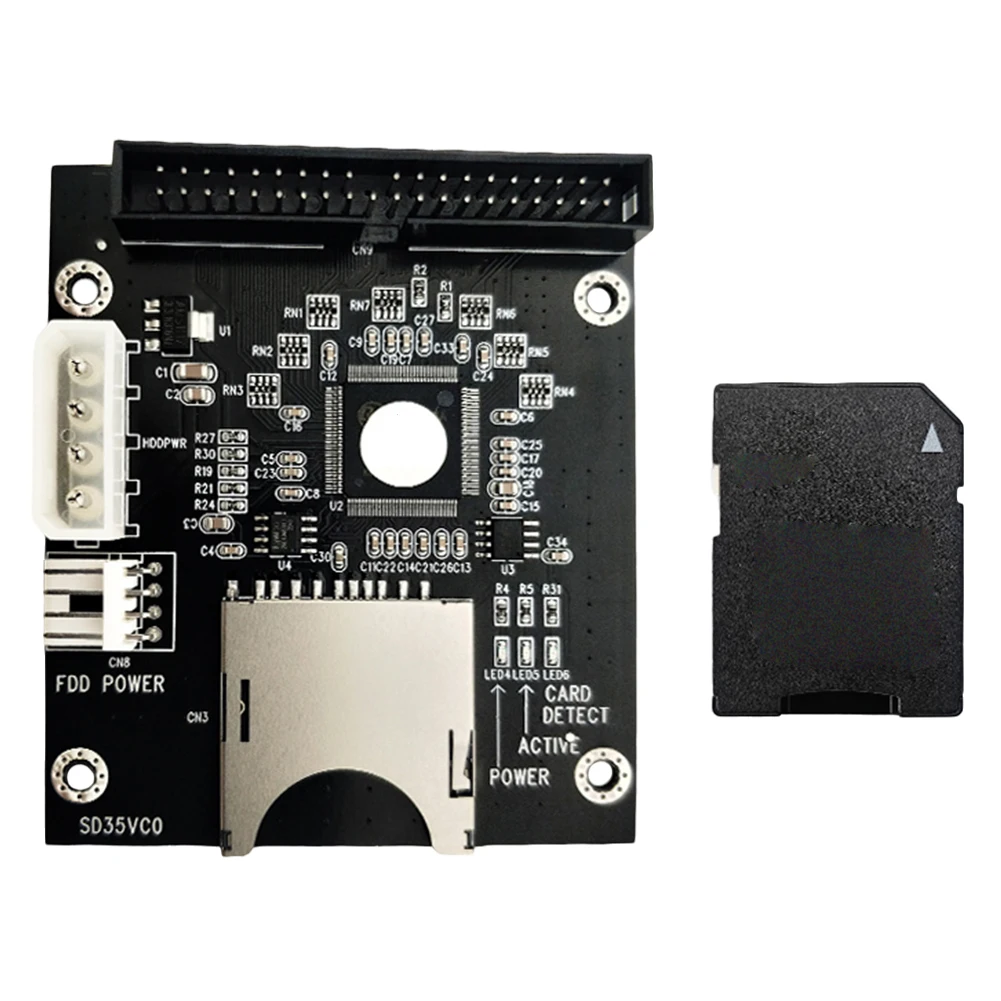 SD para IDE 3,5 Polegadas 40Pin IDE Adaptador de Unidade de Disco Rígido 40Pin Adaptador Macho Compatível com DOS/Linux/Windows 98/XP/VISTA/NT