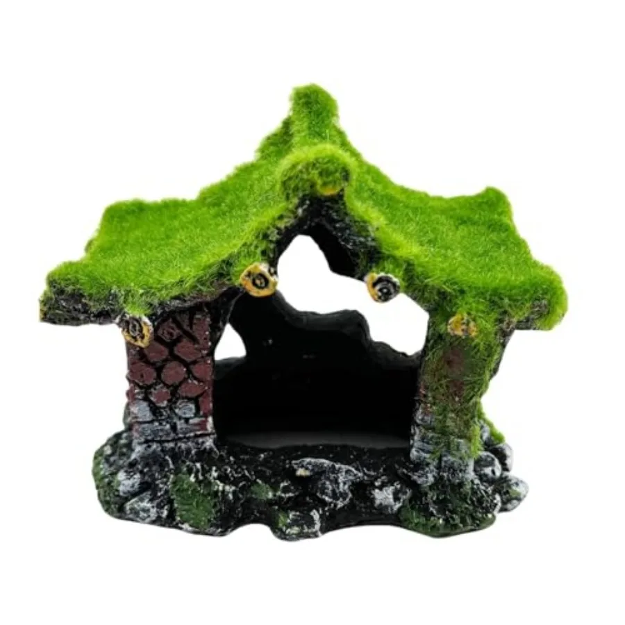 

Aquarium Decoration House Resin Hollow Hideout HouseSmall Betta Fish Hide Accessories Cave Orment Tank Small Fish Shrimp Hideaw