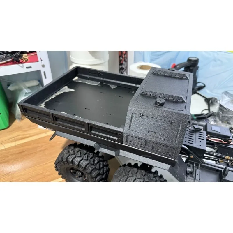3D Printed Side Panel Cargo Box for CROSSRC EMO XL2 1/8 RC  Crawler, Rear Equipment Box with Side Boards Upgrade Replacement Kit