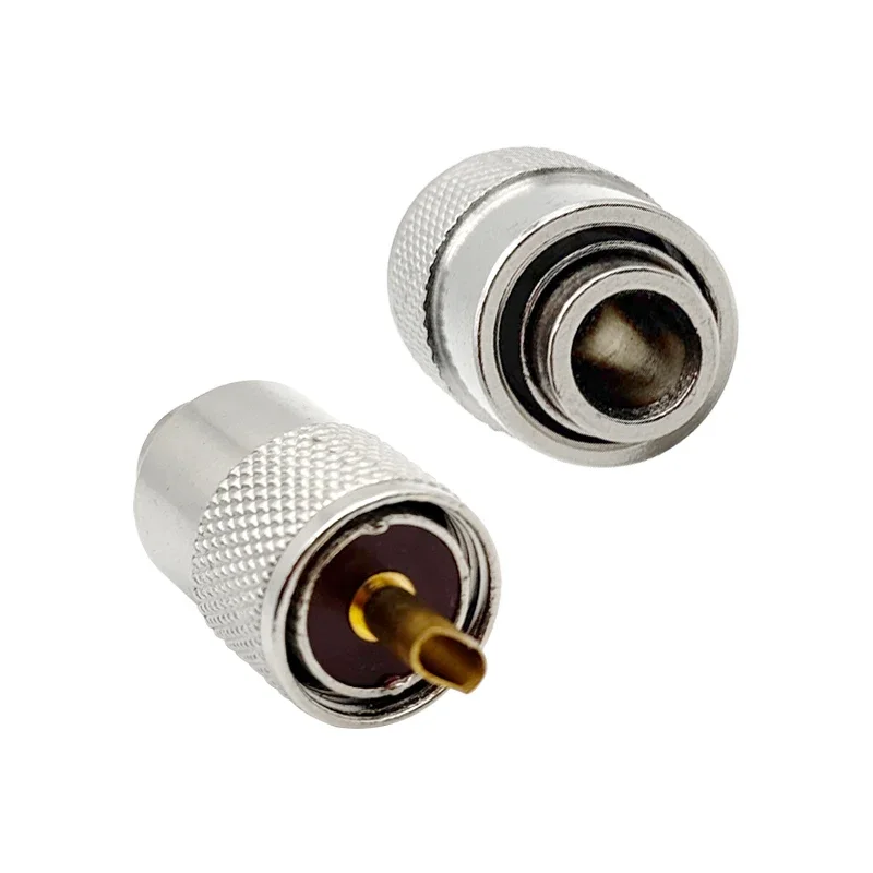 UHF Male Solder Plug Low Loss PL-259 Connector for RG58 RG59 RG6U Coaxial Cable