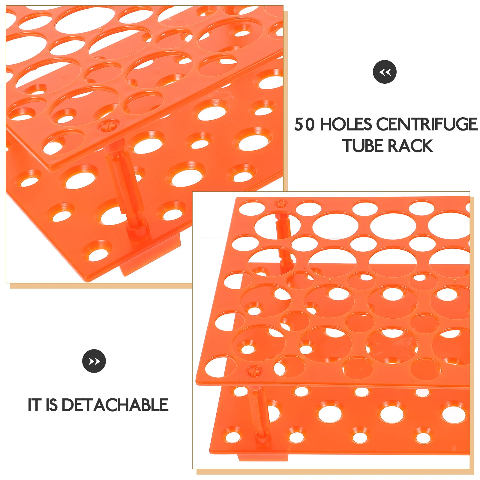 

Detachable Tube Racks 15ml 50ml Premium Material Durable Easy Use Ideal Laboratory Tidy Scientific Accessory Orange