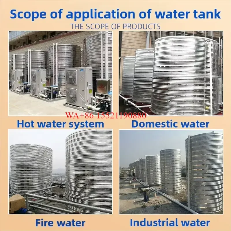 WMWMNU Factory Customized 304 Stainless Steel 10 Cubic Meter Air Source Solar Water Heater Heat Pump Storage Type Water Pump