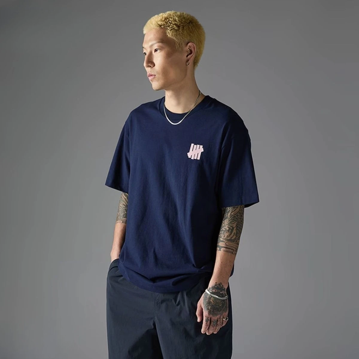 UNDEFEATED Summer New Graphic Print Crewneck Short Sleeve Tee, Couple Pure Cotton Casual Top