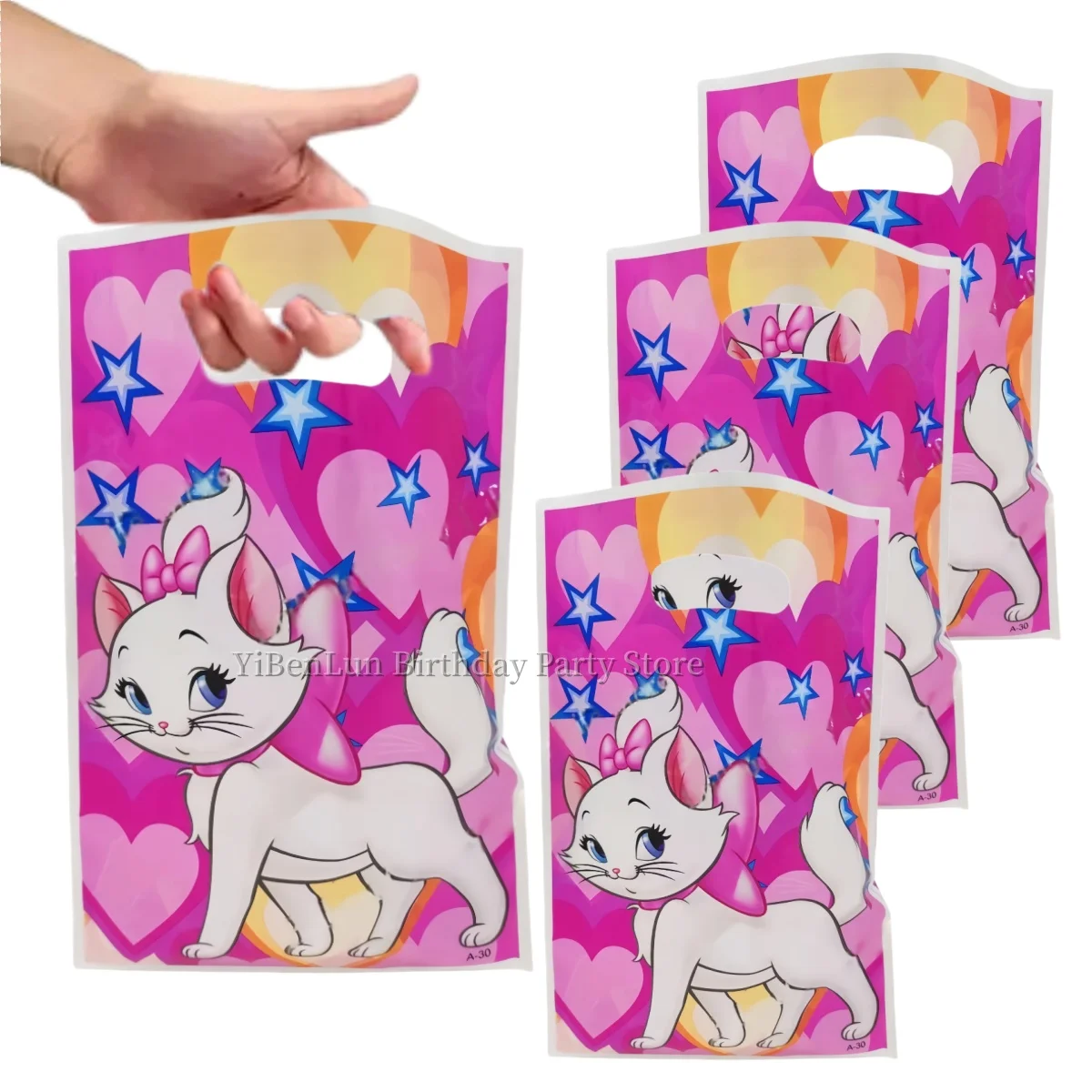 Disney Marie Cat Gift Bags Birthday party Decor Marie Cat Goodie Bag Cookie Package Baby Shower Kids Favors Gifts Party Supplies