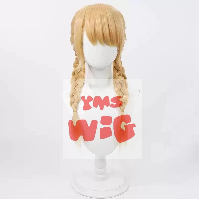 Anime Game THE IDOLM@STER Fujita Kotone Cosplay Wig Golden Braided Heat Resistant Synthetic Hair Halloween Party Role Play