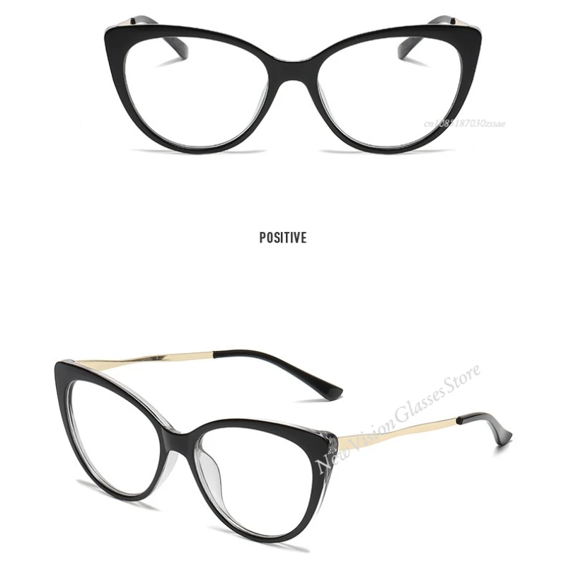الرجعية تغيير لون مكافحة النظارات الزرقاء عين القط مرآة مسطحة النساء الفاخرة النظارات البصرية الأشعة الزرقاء حجب قارئ الكمبيوتر #2