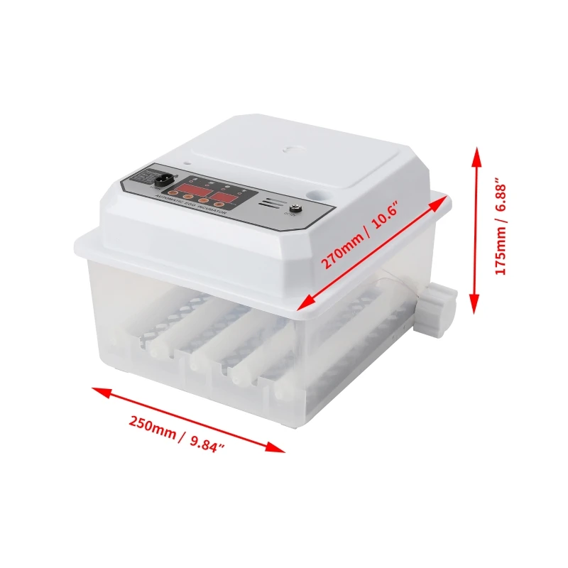 16 Eggs Incubator Dual Electric Egg Turning Farm Poultry Fully Automatic Mini Household Brooder For Chicken Goose Duck Bird