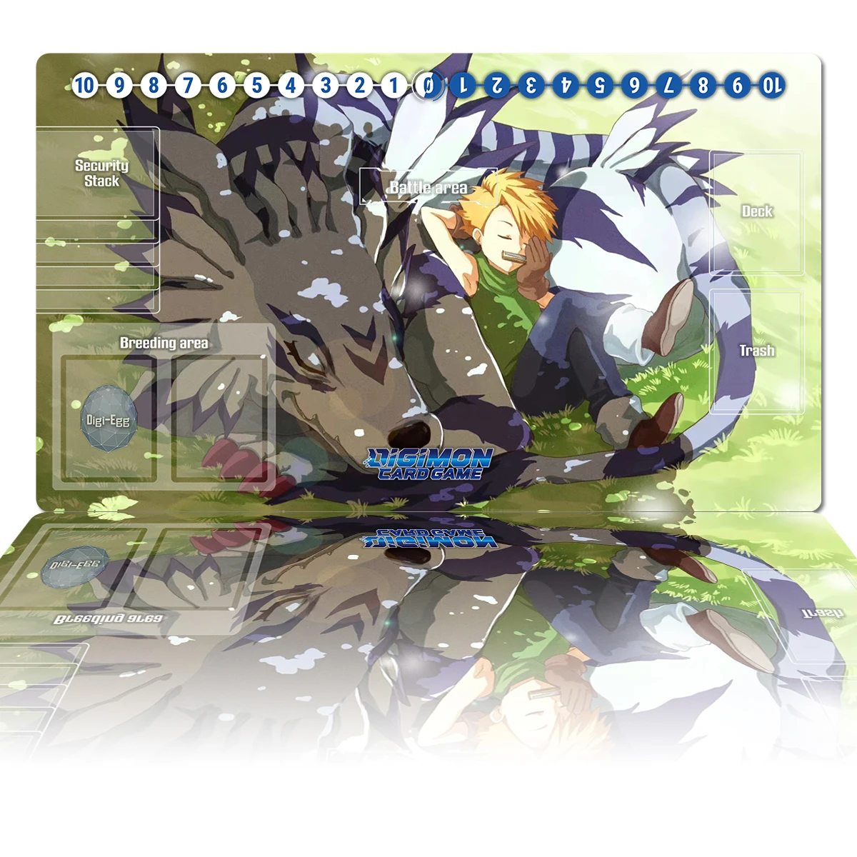 

Digimon Playmat Garurumon DTCG CCG Board Game Trading Card Game Mat Anime Mouse Pad Custom Desk Mat Gaming Accessories Zone Bag