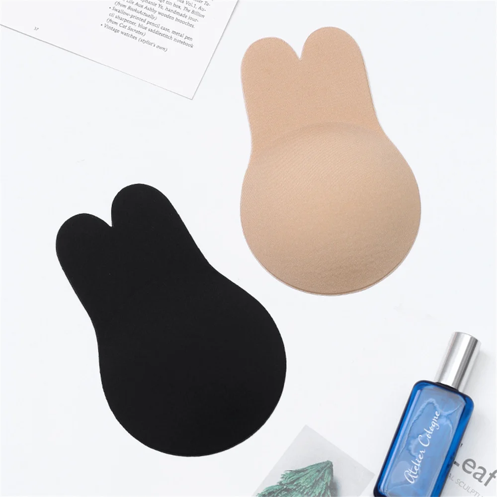 

Bra Pads Women Push Up Bras Self Adhesive Silicone Strapless Invisible Bra Reusable Sticky Breast Lift Tape Rabbit Nipple Cover