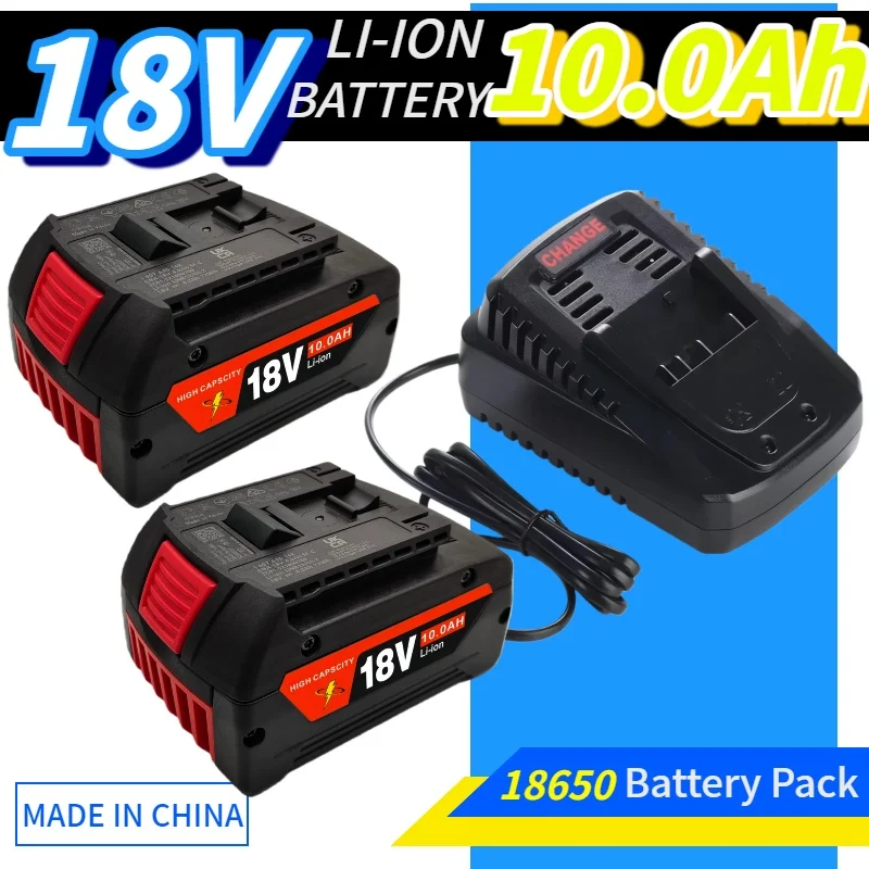 

18V for Bosch battery, professional rechargeable lithium-ion power tool battery for Bosch 18V power tool hand drill screwdriver