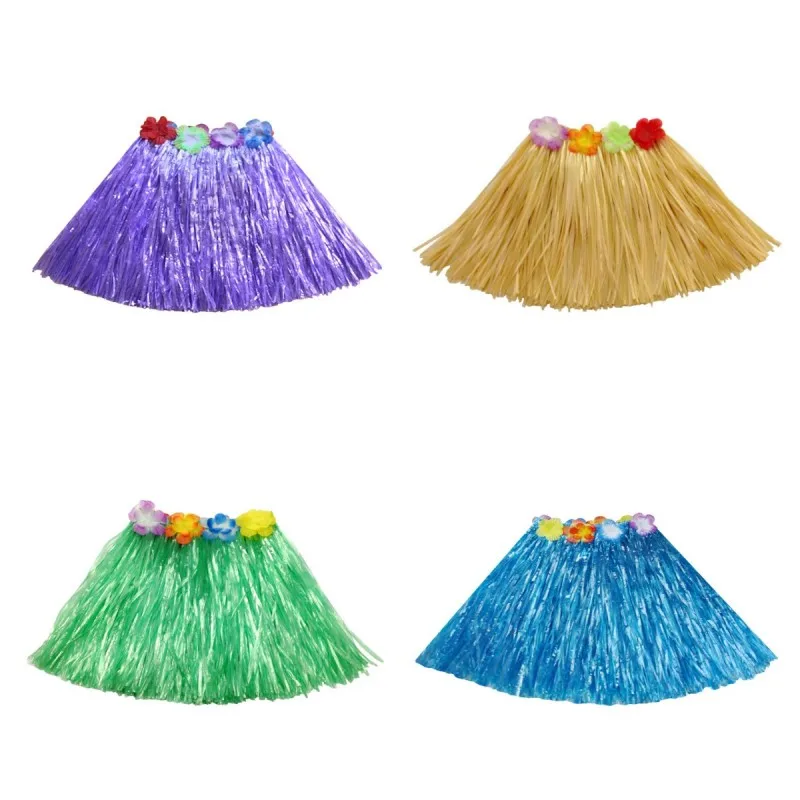 1 pçs criança havaiana hula saia havaiana grama saia tropical havaiano hula saia havaiana hula traje verão praia vacati