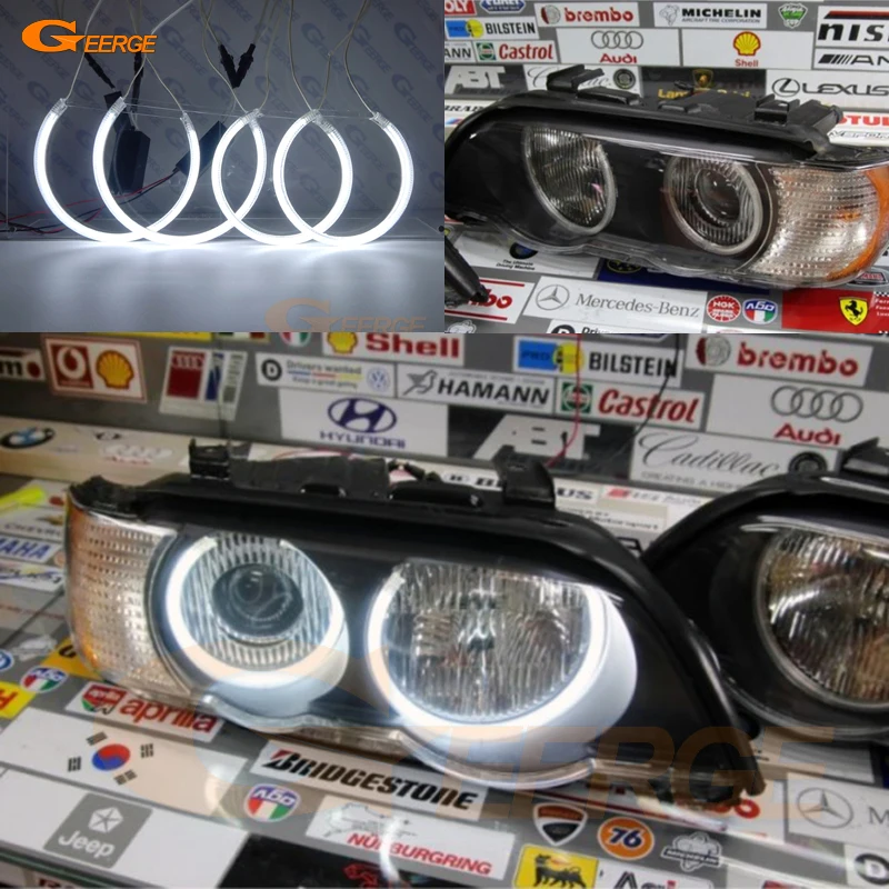 Geerge Excellent Ultra Bright CCFL Angel Eyes Halo Rings Kit Car Styling For BMW X5 E53 2000 2001 2002 2003 2004 2005 2006