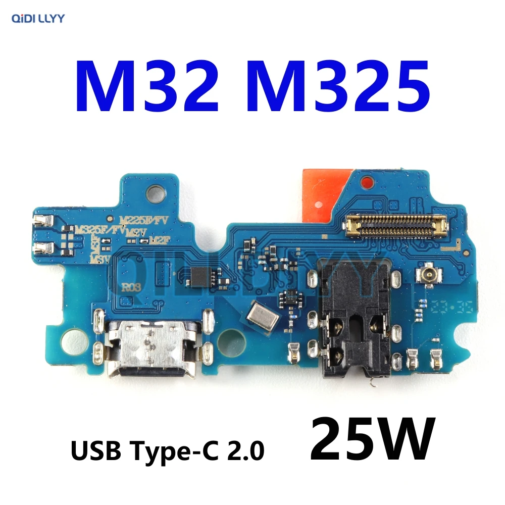 USB Charging Port Charger Dock Flex Cable With IC Microphone Board For Samsung Galaxy M32 M325F M325FV M325