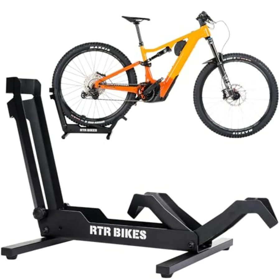 

Brutus Professional Bike Floor Stand Heavy Duty Steel Rack for E-Bikes and MTB up to 66 lbs 30kg Fits 26-29" Wheels and Tires u