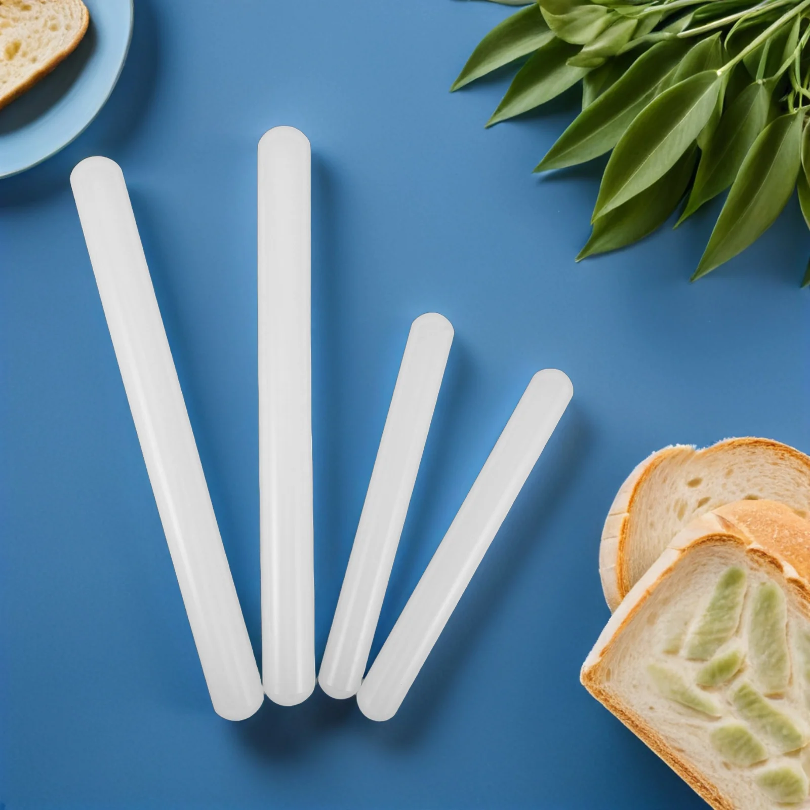 

4Pcs Plastic Pastry Rollers Nonstick Baking Rolling Pin for Dough Fondant Cookie Pizza Uniform Thickness Easy Clean Kitchen