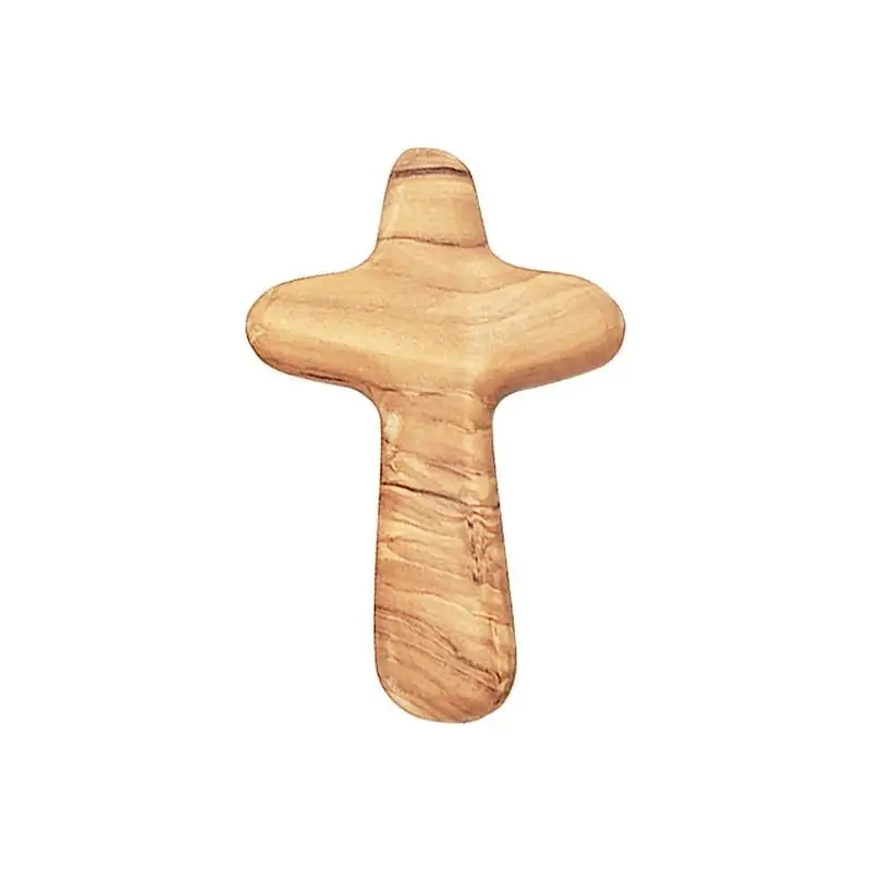 Prayer Cross For Hand Olive Wood Pocket Cross From The Holy Land Hand Cross For Praying Clinging Cross For Clutching Comforting