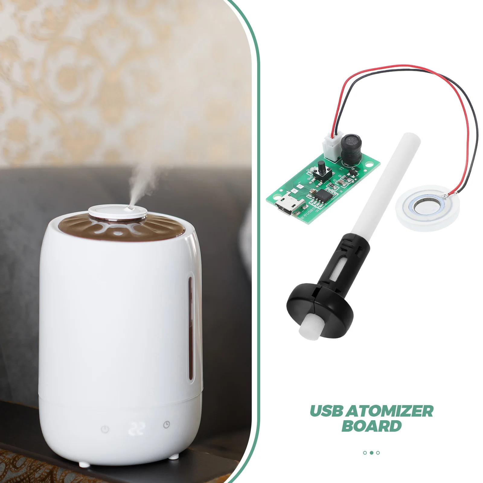 5set Humidifier Circuit Board Usb Mini Atomizer Module Low Heat High Efficiency Long Lasting For Diy Mist Maker Kit Portable Air