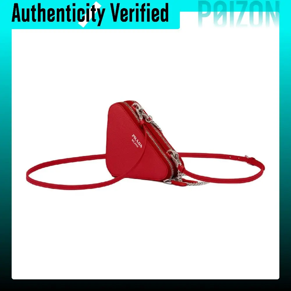 PRADA Saffiano Leather Clutches Mini Women's Red 1NR015_053_F068Z