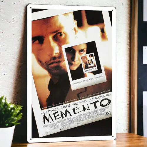 Memento (2000) Metal Movie Poster Tin Sign Plaque Film 8