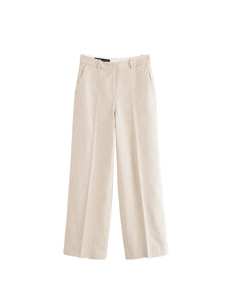 أطقم صيفية للسيدات لعام 2025 مكونة من قطعتين سترات متينة غير رسمية معاطف وسراويل مستقيمة ملابس نسائية أنيقة للشارع بدلتين