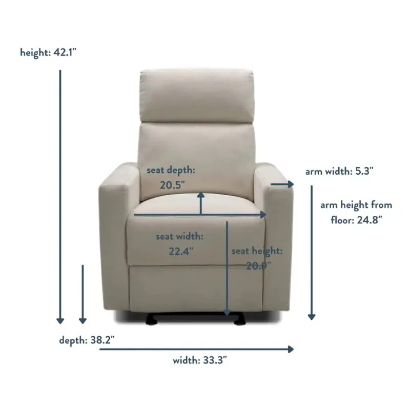 Glider Premium Power Recliner Nursery Glider Chair with Adjustable Head Support | Designed with a Thoughtful Combination of Func