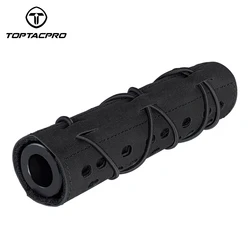 TOPTACPRO Tactical Suppressor Cover 7'' Laser Cut noise elimination Heat Shield Sleeve Cover Paintball  Multi-camo 8503