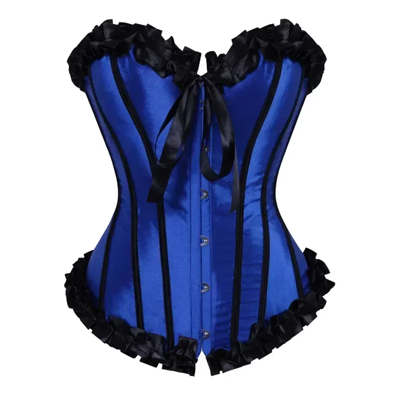

Women Vintage Corsets Lace Up Sexy Boned Corselet Bustier Plus Size For Women Striped Gothic Gorset