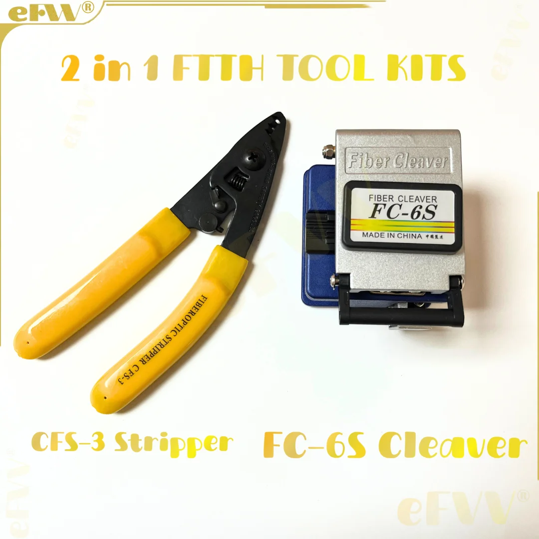 

Original FC-6S cleaver CFS-3 cable stripper fiber optic tool kits Fibre stripping and fiber cleaver FTTH fibra cleaver toolkit