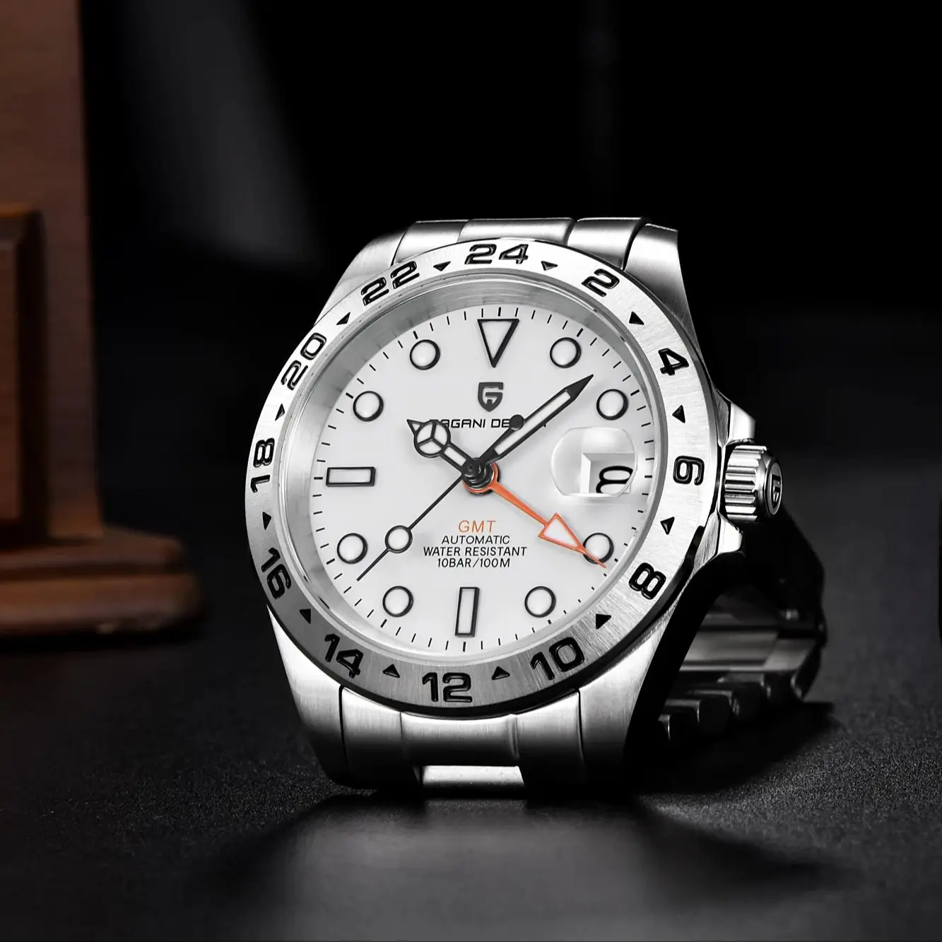 Nouvelle montre automatique mécanique pour homme PAGANI DESIGN DG5833 GMT 2026, étanche 100M, plongée sportive, acier inoxydable, Reloj Hombre