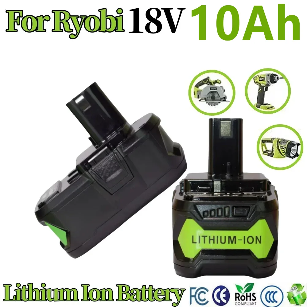

18V 10000mAh Li-ion Rechargeable Battery for Ryobi ONE+P108 P109 P106 P105 P104 P103 RB18L50 RB18L40 BPL1820 BPL1815 RB18L60