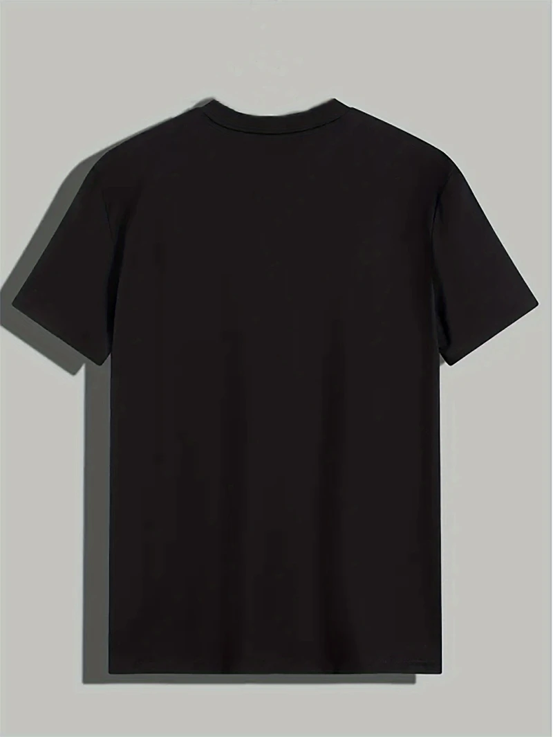 Men's crew-neck short-sleeve T-shirt featuring a vintage surf-style graphic; a versatile, casual staple for all seasons.