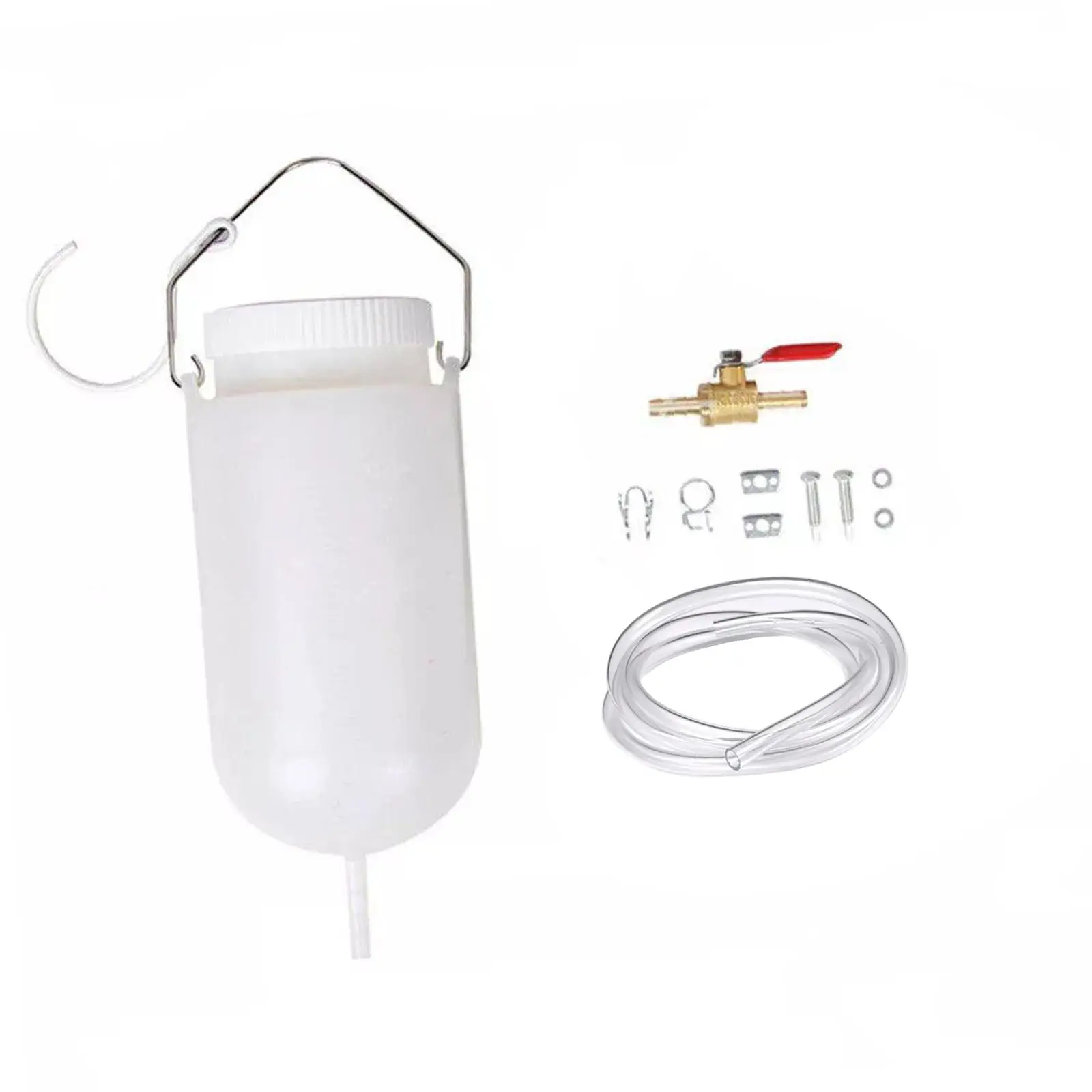 1L Auxiliary Fuel Tank Kit with Fuel Hose with Scale Workshop Equipment Motorcycle Engine Bottle Container Gas Tank Repair Tool